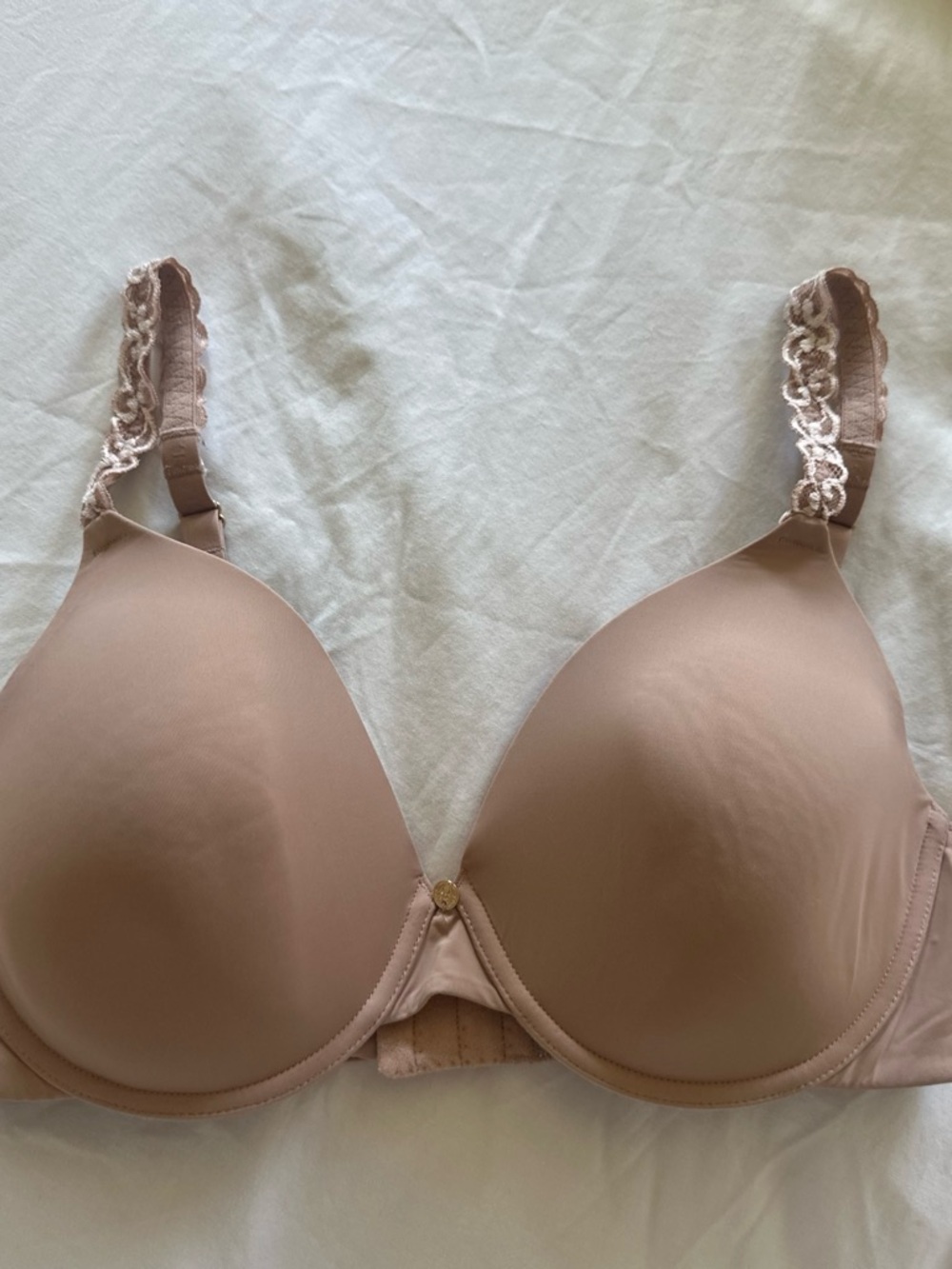 Natori Tan Nude T-Shirt Bra with Lace Straps